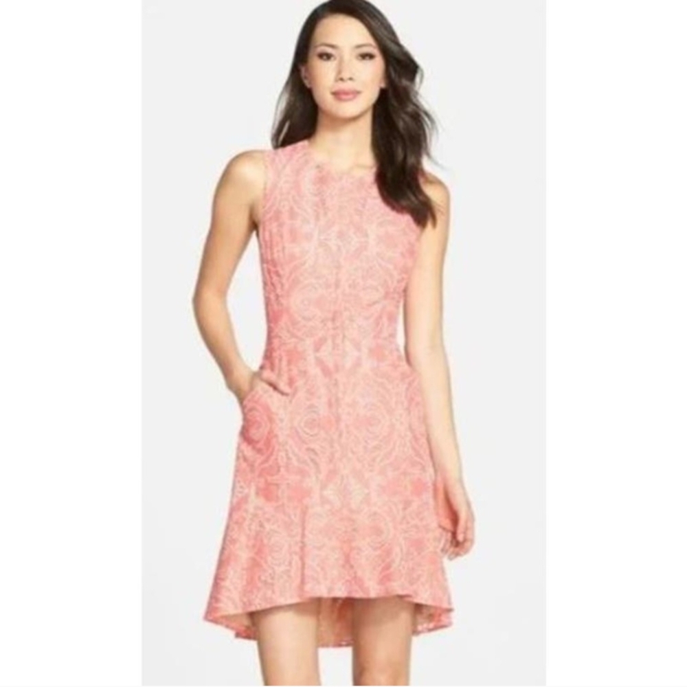 BCBGMaxAzria Pink High Low A-Line Dress